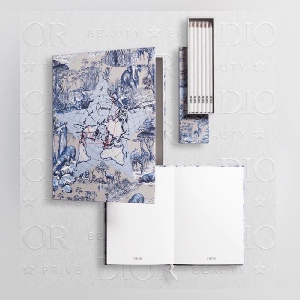 Dior Beauty SEALED Gift Set Notebook Pencils Around The World Stationary Set